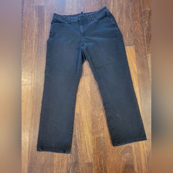 Jones New York signature black stretch jeans size 12, inseam 29 inches - Picture 3 of 6
